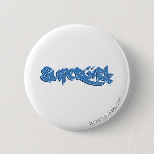 Badge Rond 5 Cm Logo bleu supergirl