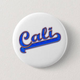 Badge Rond 5 Cm Logo Cali Vague Bleue