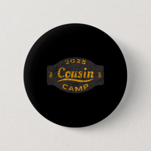 Badge Rond 5 Cm Logo Camp de Cousins Vintage 2025 - Famille d'été