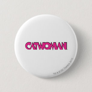 Badge Rond 5 Cm Logo Catwoman rose