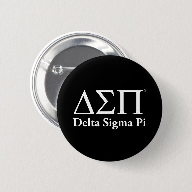 Badge Rond 5 Cm Logo Classique Delta Sigma Pi (Devant & derrière)