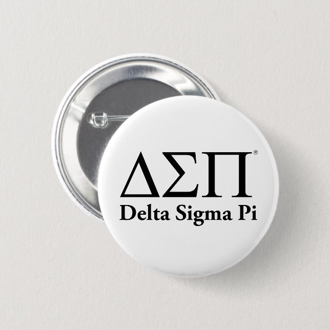 Badge Rond 5 Cm Logo Classique Delta Sigma Pi (Devant & derrière)