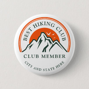 Badge Rond 5 Cm Logo Club de Randonnée Entreprise Employés Membres