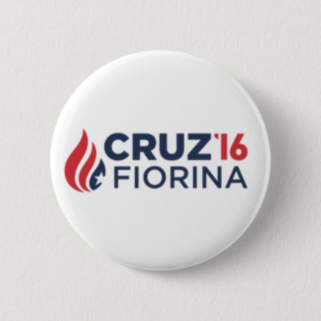 Badge Rond 5 Cm Logo Cruz Fiorina '16 (Devant)
