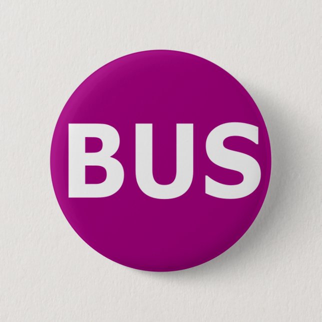 Badge Rond 5 Cm Logo d'AUTOBUS - violette (Devant)