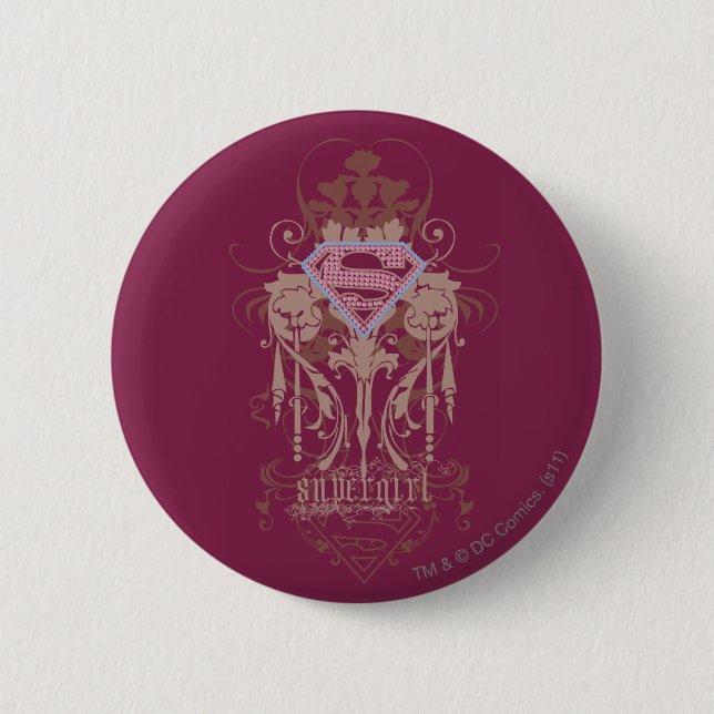 Badge Rond 5 Cm Logo de bijoux Supergirl (Devant)