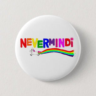 Badge Rond 5 Cm Logo de bouton de Nevermindi