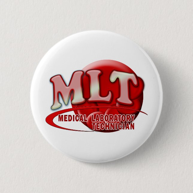 BADGE ROND 5 CM LOGO DE BRUISSEMENT DE LABORATOIRE DE RBC MLT - (Devant)