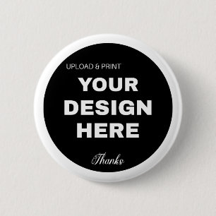 Badge Rond 5 Cm Logo de code QR noir élégant, minimaliste et éléga