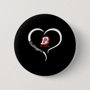 Badge Rond 5 Cm Logo de Dewey Bulldoggers Slogan demi-coeur