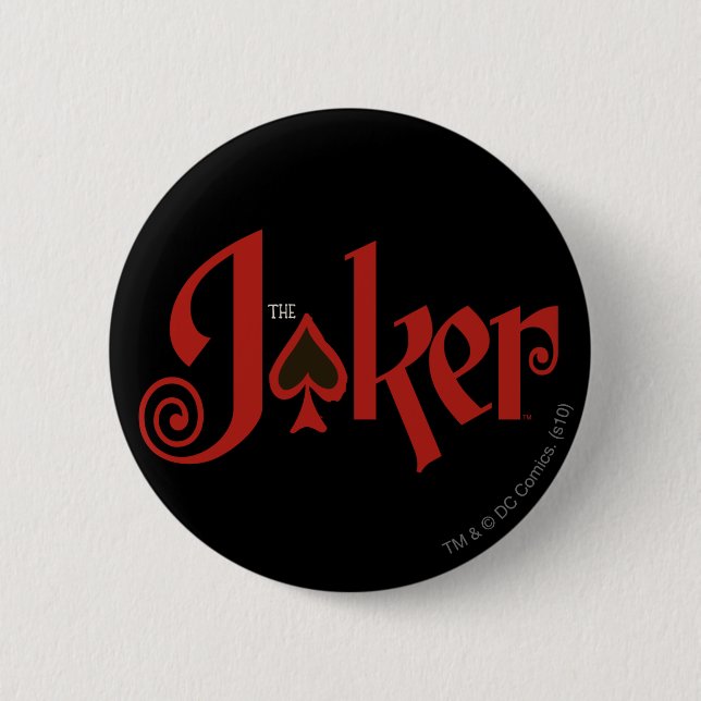 Badge Rond 5 Cm Logo de la carte de jeu Joker (Devant)
