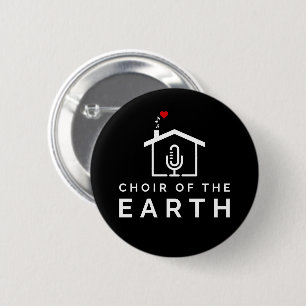 Badge Rond 5 Cm Logo de la Chorale de la Terre - noir -