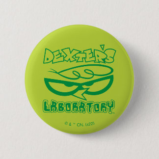 Badge Rond 5 Cm Logo de la face de laboratoire de Dexter