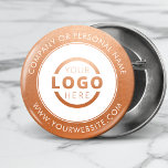 Badge Rond 5 Cm Logo de l'entreprise sur mesure Business Corporate<br><div class="desc">Créez votre propre épingle de bouton d'épingle personnalisée avec le logo de votre entreprise et le message de marque personnalisé ou les informations de contact. Il s'agit d'un bouton promotionnel donnant-donnant qui permet de commercialiser votre entreprise lors de foires commerciales, de conférences et d'autres événements d'entreprise. Vous pouvez facilement modifier...</div>