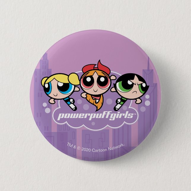 Badge Rond 5 Cm Logo de l'équipe de Powerpuff (Devant)