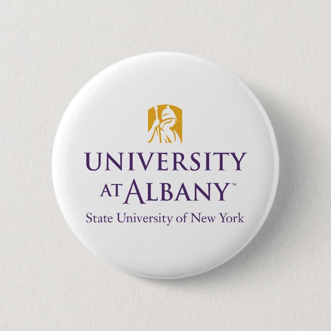 Badge Rond 5 Cm Logo de l'Université d'Albany (Devant)