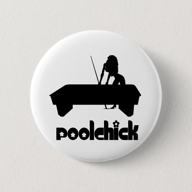Badge Rond 5 Cm Logo de PoolChick (Devant)