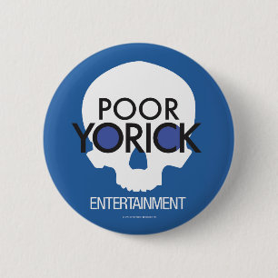 Badge Rond 5 Cm Logo de Poor Yorick Entertainment