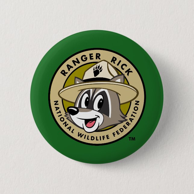 Badge Rond 5 Cm Logo de Rick de garde forestière de Rick | de (Devant)