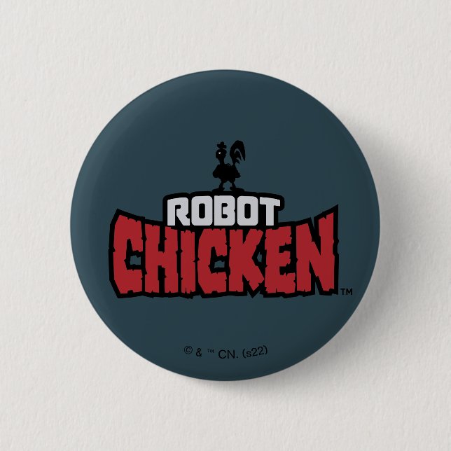 Badge Rond 5 Cm Logo de Robot Chicken (Devant)