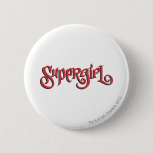 Badge Rond 5 Cm Logo de rouge de Supergirl