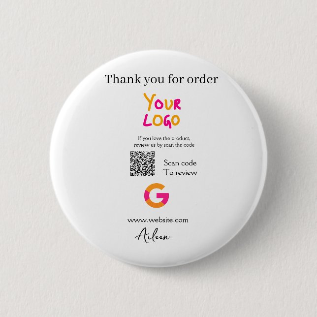 Badge Rond 5 Cm logo de site web d'entreprise de critique Google s (Devant)