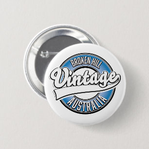 Badge Rond 5 Cm Logo de style vintage de Broken Hill australie.