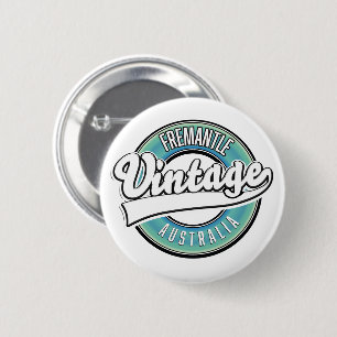 Badge Rond 5 Cm Logo de style vintage Fremantle australia.