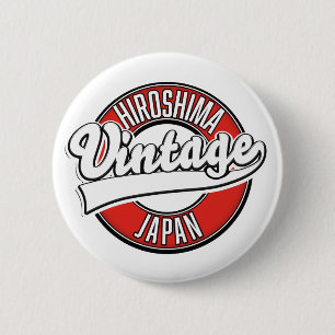 Badge Rond 5 Cm Logo de style vintage Hiroshima Japon