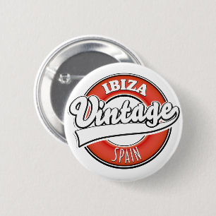 Badge Rond 5 Cm Logo de style vintage Ibiza