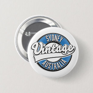Badge Rond 5 Cm logo de style vintage Sydney Australie