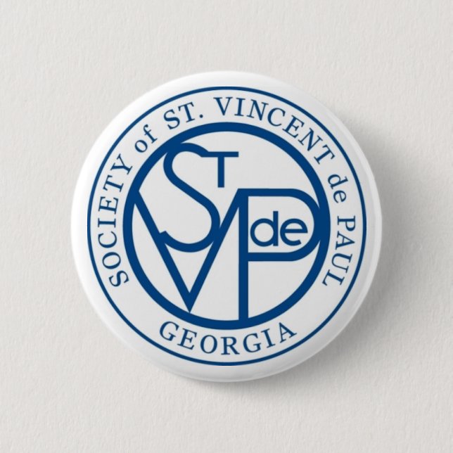 Badge Rond 5 Cm Logo de SVdP (Devant)