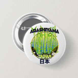 Badge Rond 5 Cm logo de voyage Arashiyama Japon