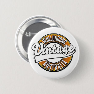 Badge Rond 5 Cm Logo de Wollongong australie style vintage.
