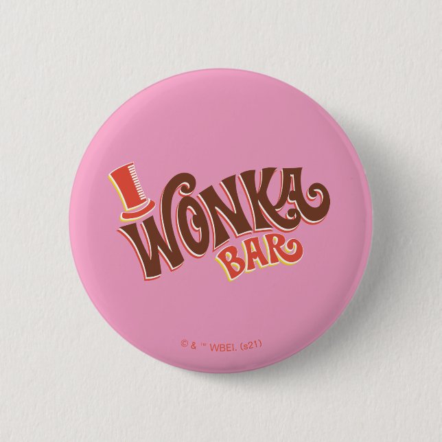 Badge Rond 5 Cm Logo de Wonka Bar (Devant)