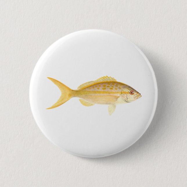 Badge Rond 5 Cm Logo de Yellowtail Snapper (Devant)