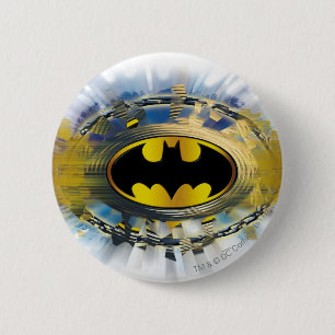 Badge Rond 5 Cm Logo Décoré Batman
