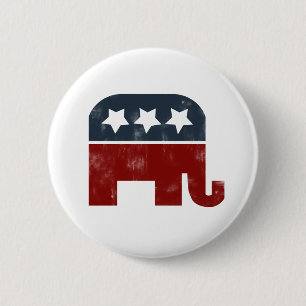 Badge Rond 5 Cm Logo d'éléphant GOP