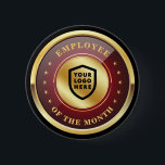 Badge Rond 5 Cm Logo d'entreprise | Employé du mois des étoiles d'<br><div class="desc">Employé du Mois en lettres métalliques or avec étoiles pour votre bureau de logo d'entreprise ou entreprise à honorer ou récompenser les employés.</div>
