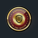 Badge Rond 5 Cm Logo d'entreprise | Employé du mois des étoiles d'<br><div class="desc">Employé du Mois en lettres métalliques or avec étoiles pour votre bureau de logo d'entreprise ou entreprise à honorer ou récompenser les employés.</div>