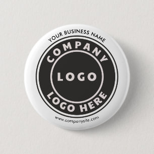 Badge Rond 5 Cm Logo d'entreprise et site Web d'entreprise personn