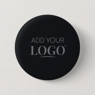 Badge Rond 5 Cm Logo d'entreprise Moderne minimaliste employé noir
