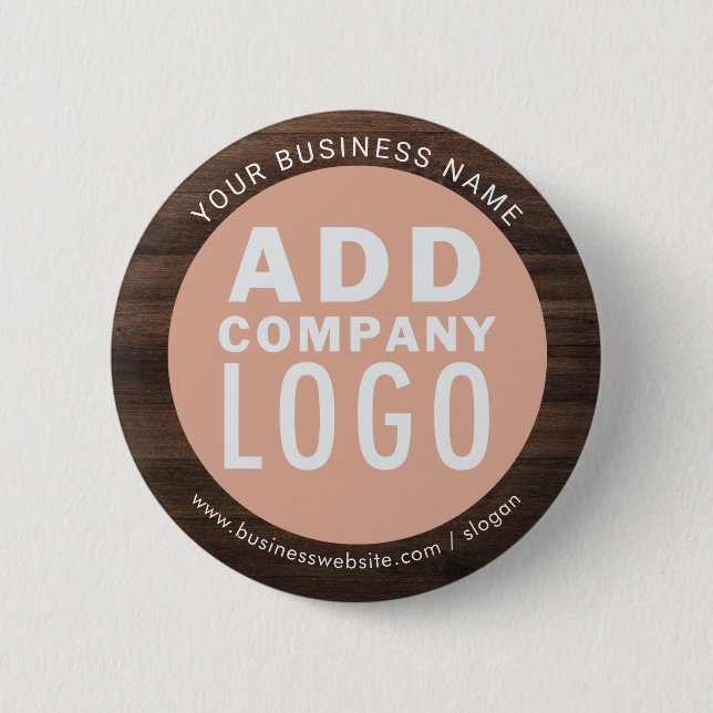 Badge Rond 5 Cm Logo d'entreprise personnalisé Employés de l'entre (Devant)