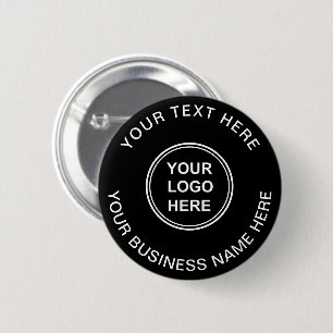 Badge Rond 5 Cm Logo d'entreprise promotionnel noir