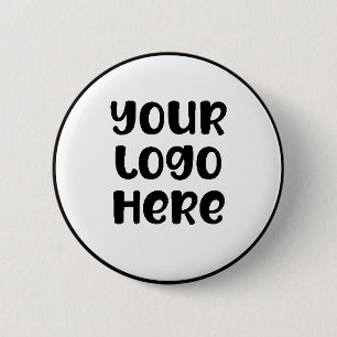 Badge Rond 5 Cm Logo d'entreprise simple et minimaliste do-it-your