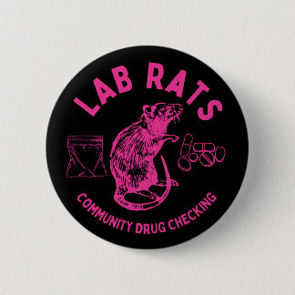 Badge Rond 5 Cm Logo des Lab Rats de Harm Reduction Sisters