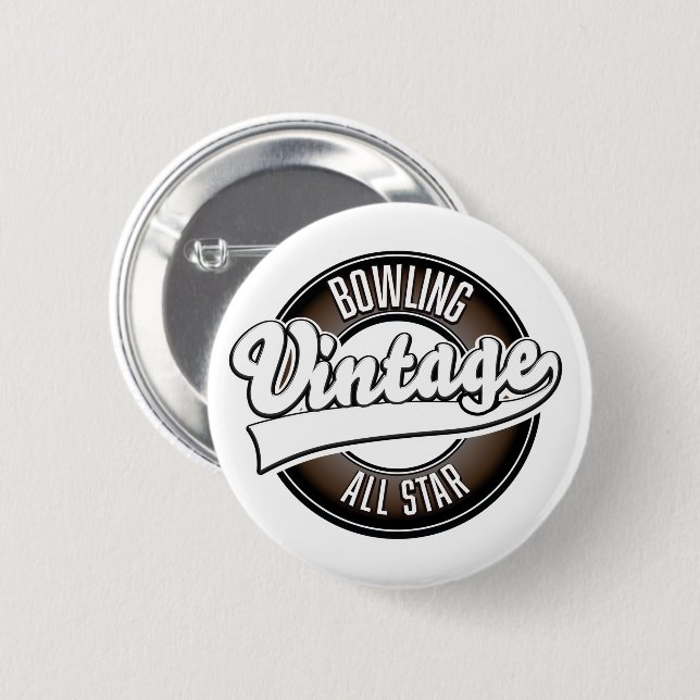 Badge Rond 5 Cm Logo d'étoile vintage dansant (Devant & derrière)