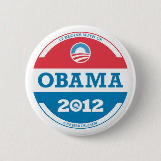 Badge Rond 5 Cm Logo d'Obama 2012