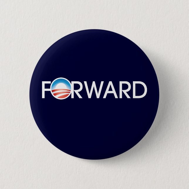 Badge Rond 5 Cm Logo d'Obama pour l'avenir (Devant)
