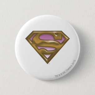 Badge Rond 5 Cm Logo doré Supergirl